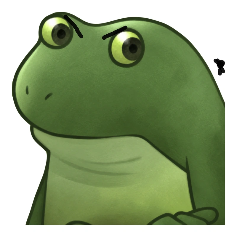 Bufo Angry At Fly sticker