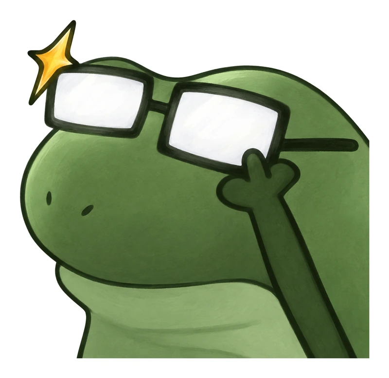 Bufo Anime Glasses sticker