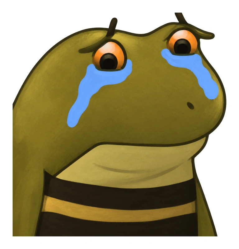 Bufo Bee Sad sticker