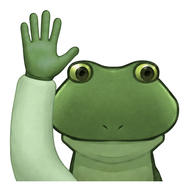 Bufo Has A Question sticker