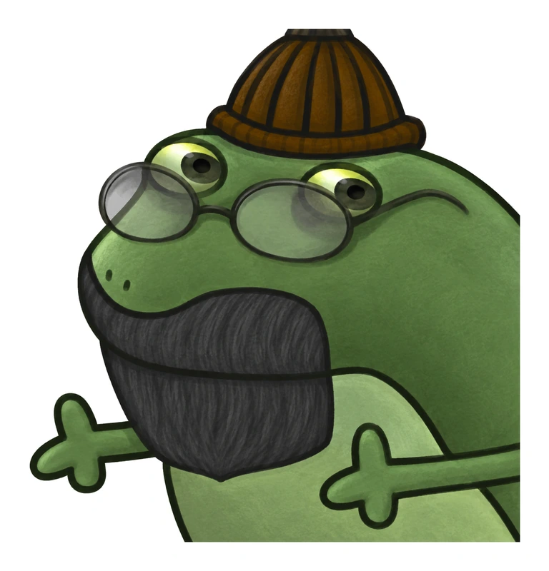 Bufo Hipster sticker
