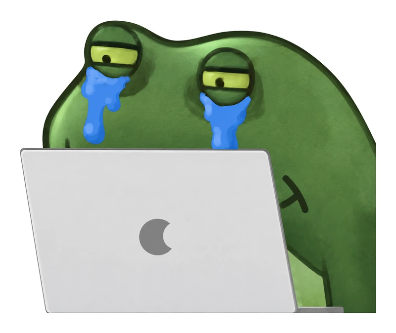 Bufo Is Working Through The Tears sticker