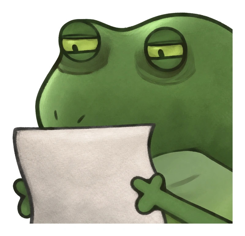 Bufo Isnt Reading All That sticker