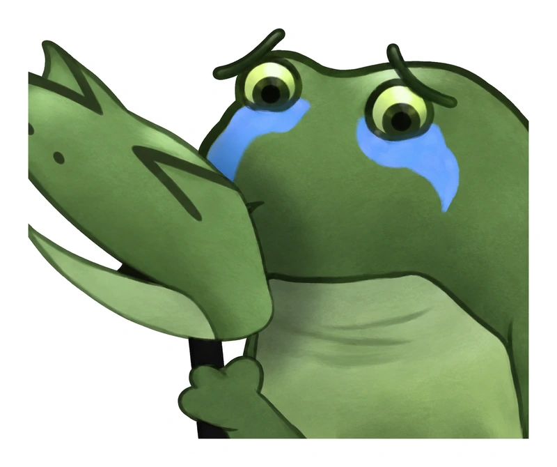 Bufo Laughs To Mask The Pain sticker