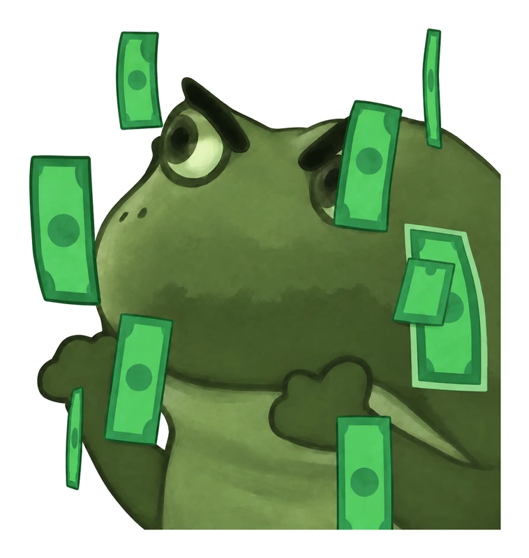 Bufo Makes It Rain sticker