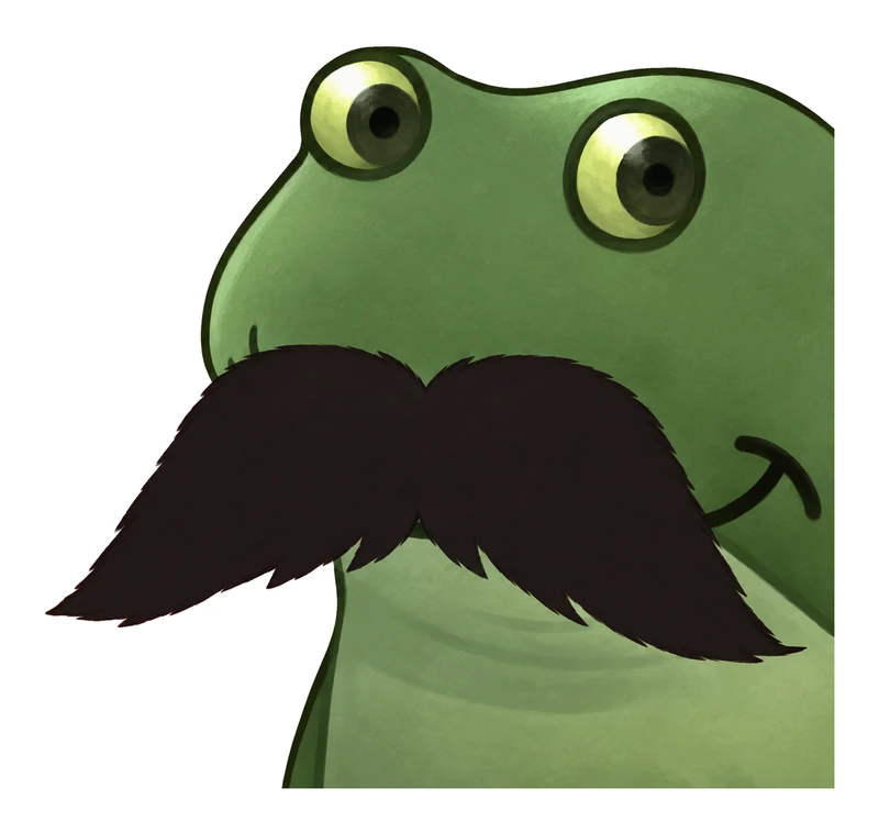 Bufo Mustache sticker