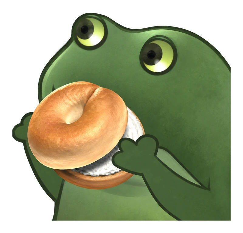 Bufo Offers A Bagel sticker