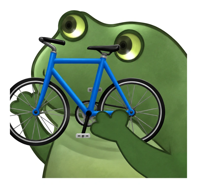 Bufo Offers A Bicycle sticker