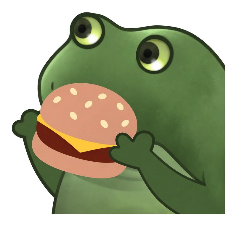 Bufo Offers A Burger sticker
