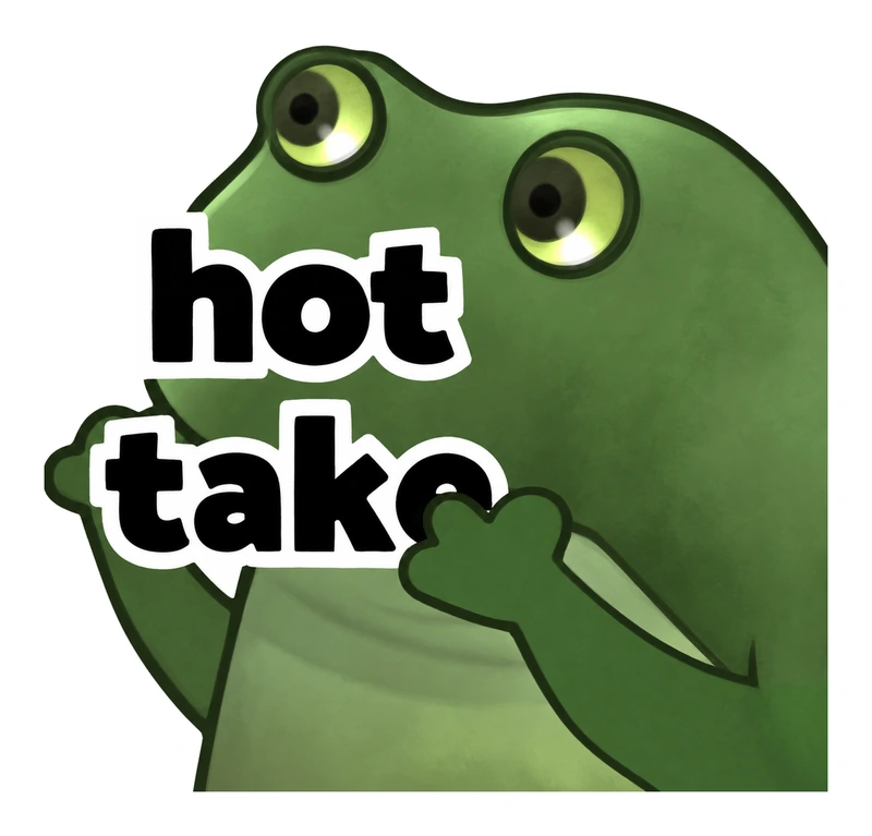Bufo Offers A Hot Take sticker