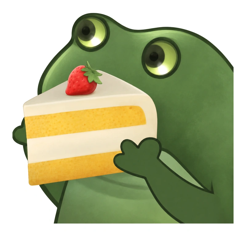 Bufo Offers A Piece Of Cake sticker