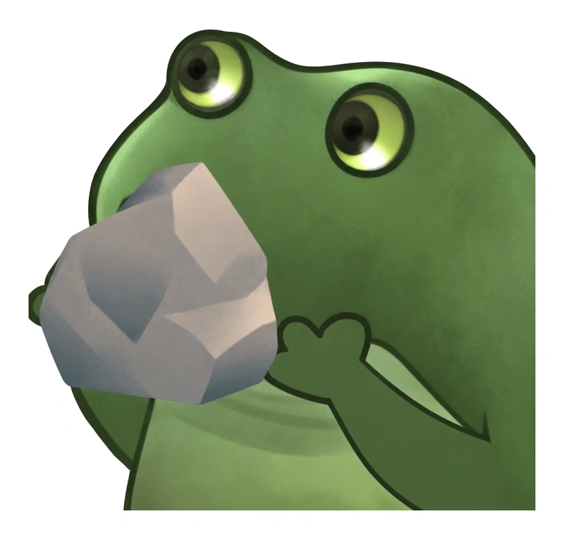 Bufo Offers A Rock sticker