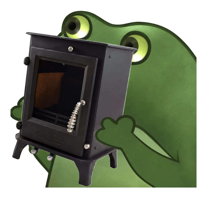 Bufo Offers A Tiny Wood Stove sticker