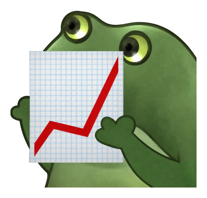 Bufo Offers Chart With Upwards Trend sticker