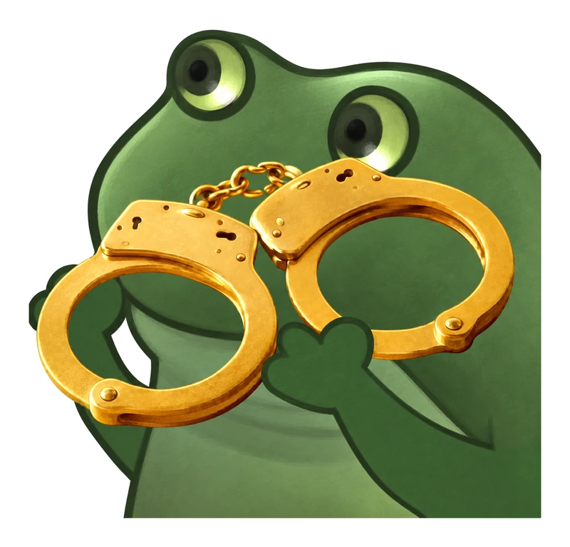 Bufo Offers Golden Handcuffs sticker