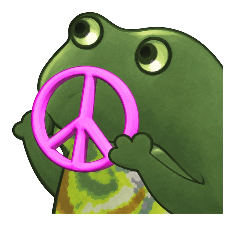 Bufo Offers Peace sticker