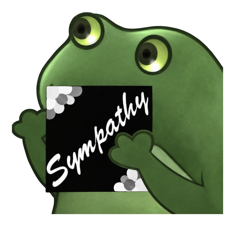Bufo Offers Sympathy sticker