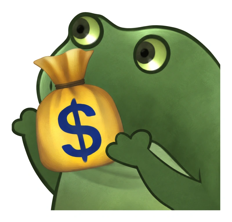 Bufo Offers You Money In This Trying Time sticker