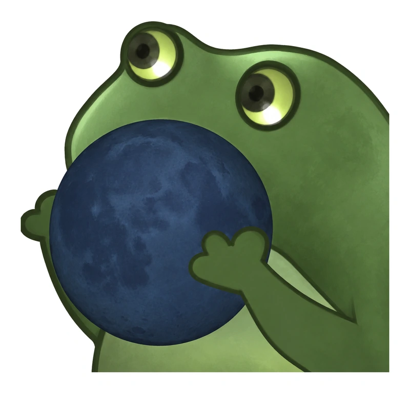 Bufo Offers You The Moon sticker