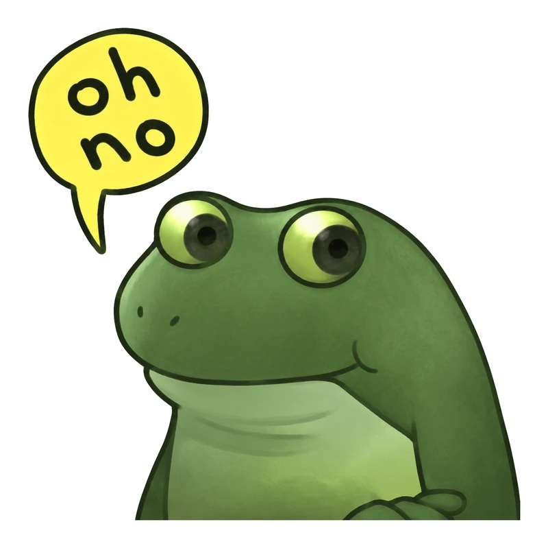 Bufo Oh No sticker