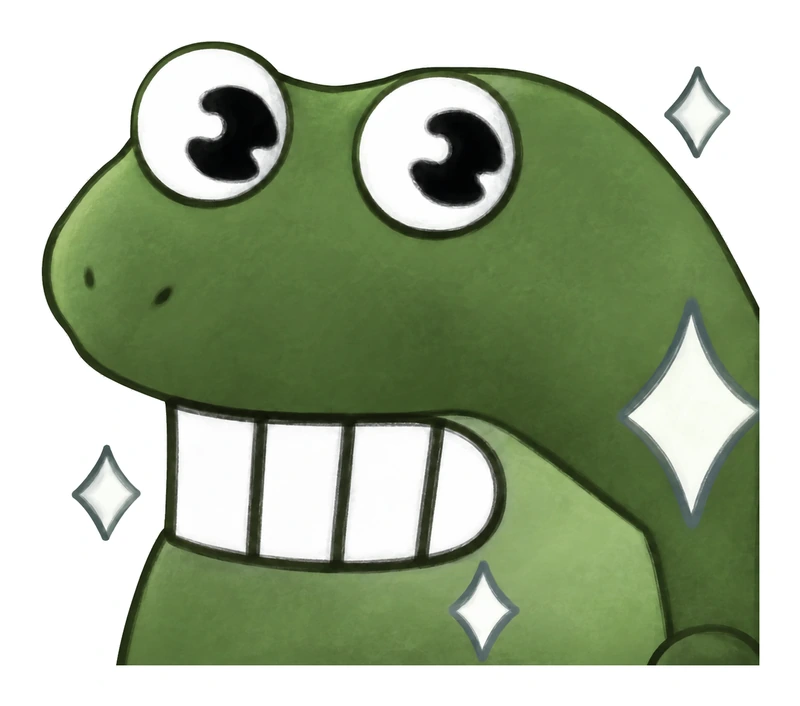 Bufo Pearly Whites sticker