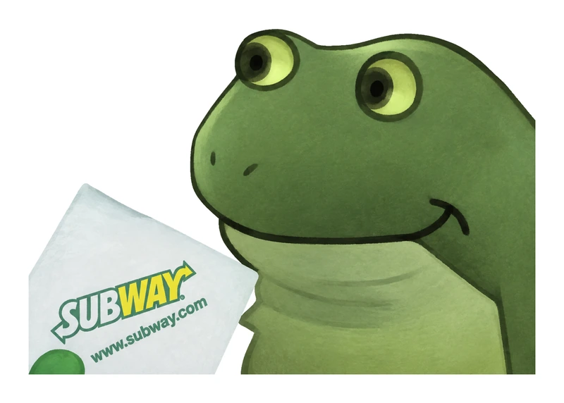 Bufo Pops Out For A Quick Bite To Eat sticker