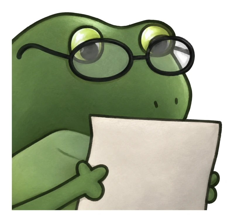 Bufo Reads And Analyzes Doc sticker
