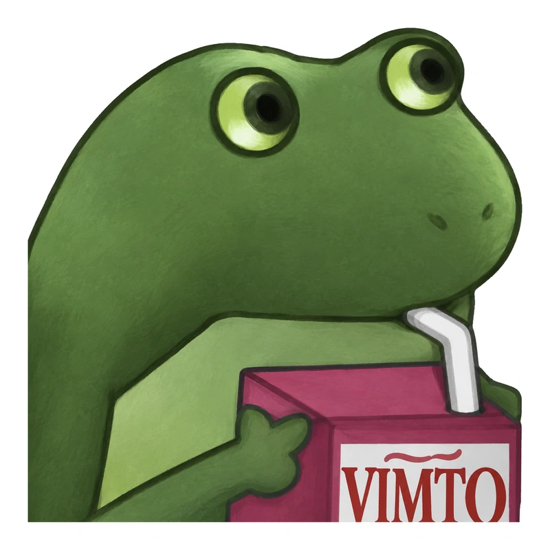 Bufo Sipping On Juice sticker