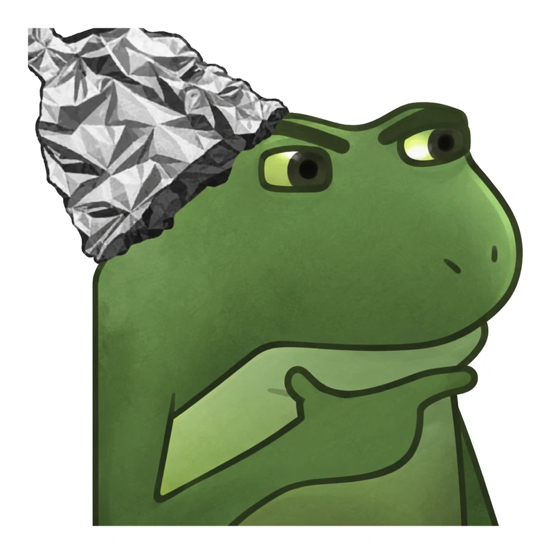 Bufo Tin Foil Hat2 sticker