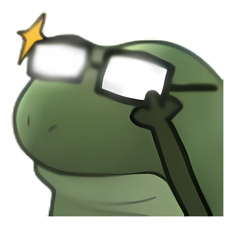 Bufo Anime Glasses sticker