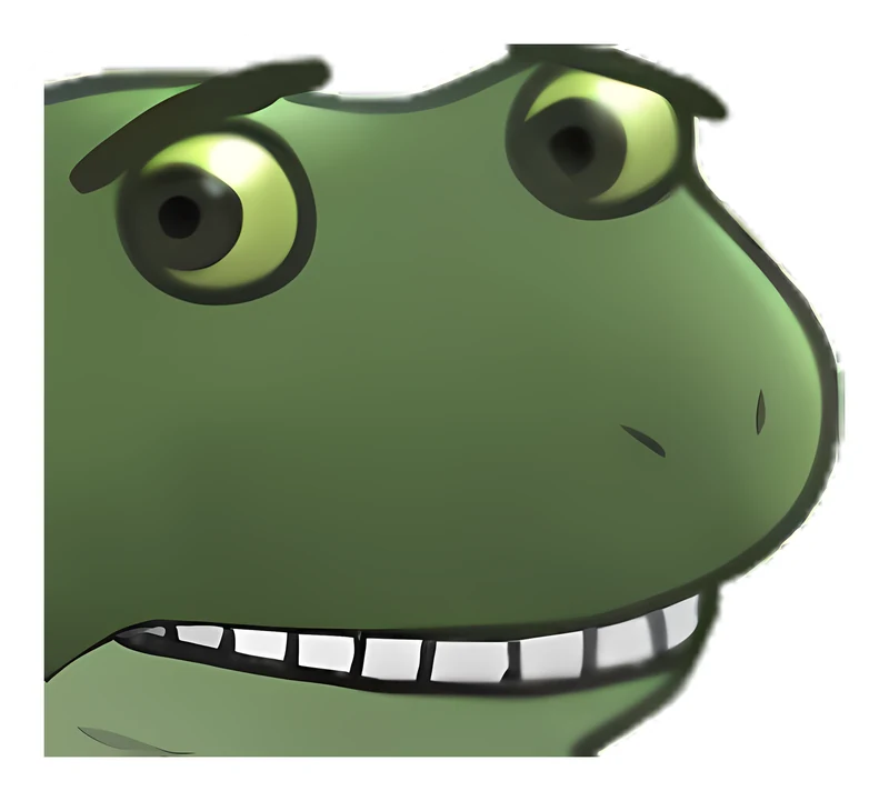 Bufo Awkward Smile sticker