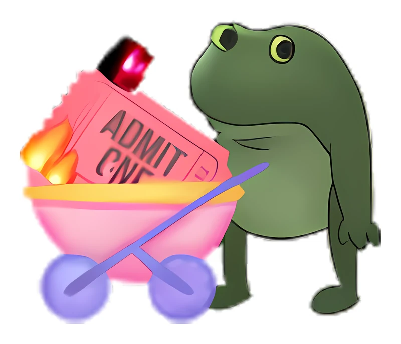 Bufo Babysits An Urgent Ticket sticker