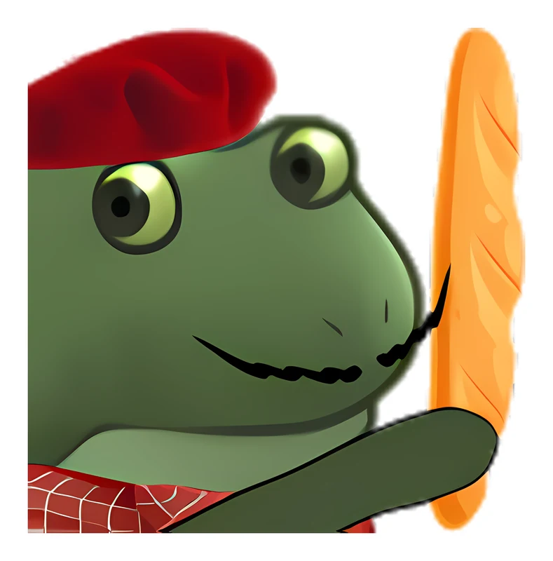 Bufo Bops You On The Head With A Baguette sticker