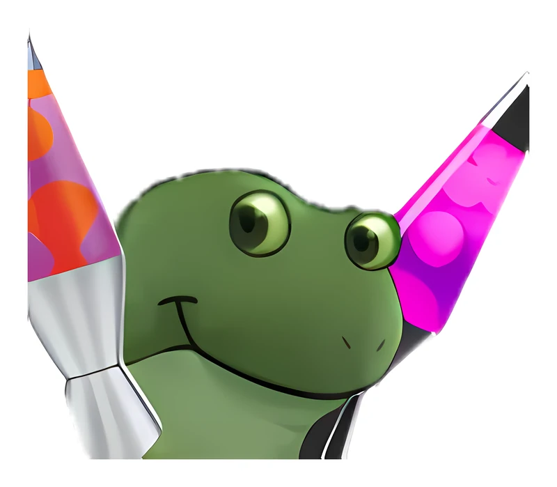 Bufo But His Arms Are Lava Lamps sticker