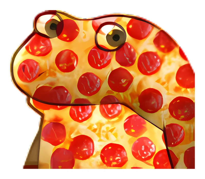 Bufo But Instead Of Green Its Pizza sticker