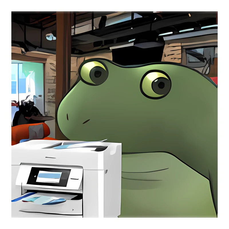 Bufo Came Into The Office Just To Use The Printer sticker
