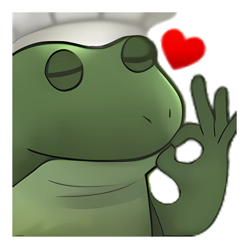 Bufo Chefkiss With Hat sticker