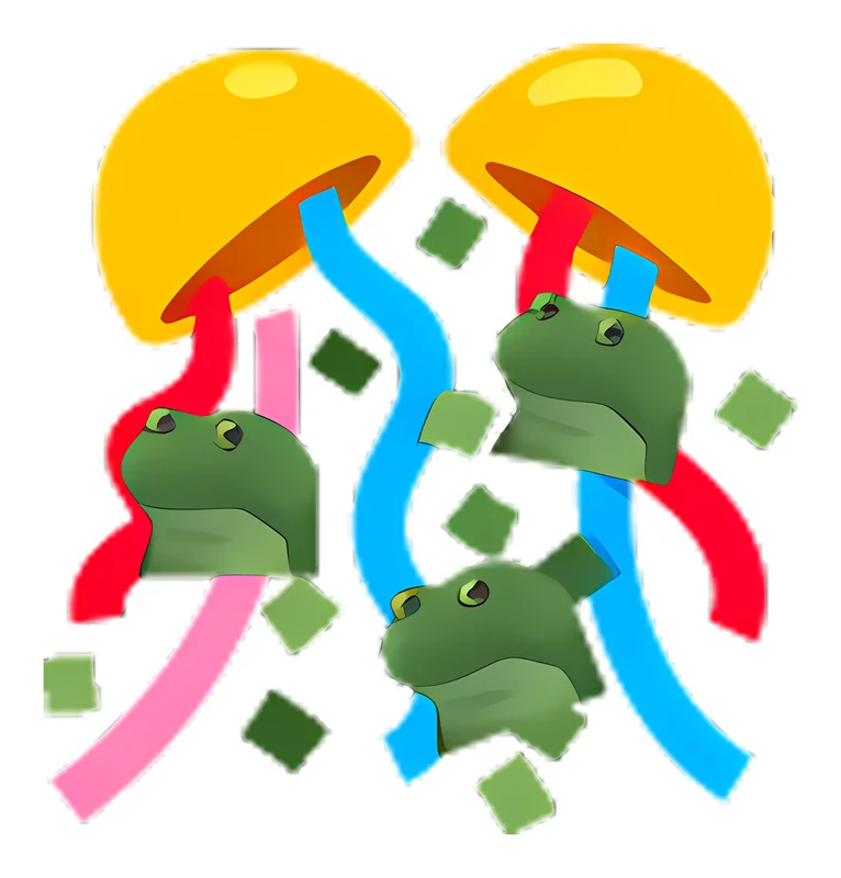 Bufo Confetti sticker