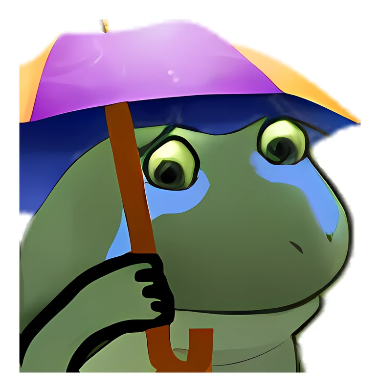 Bufo Crying In The Rain sticker
