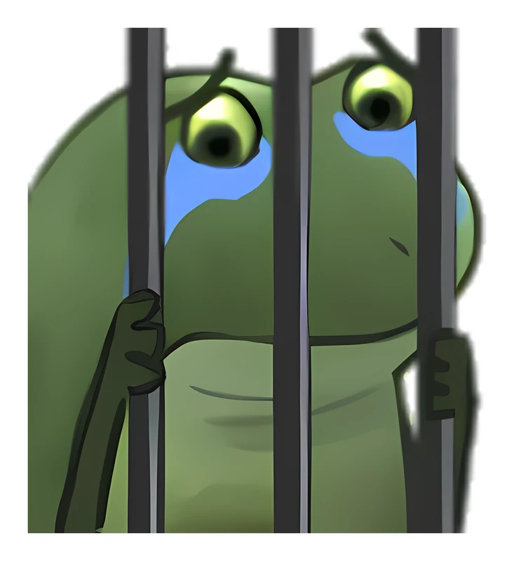 Bufo Crying Jail sticker