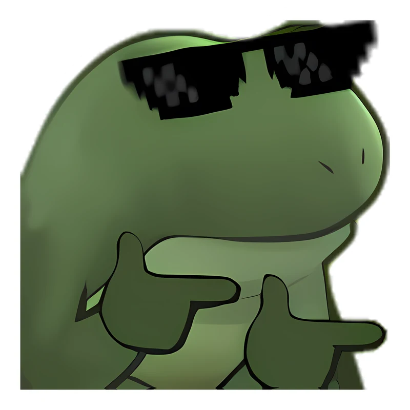 Bufo Deal With It sticker
