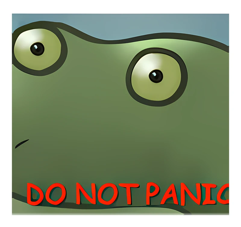 Bufo Do Not Panic sticker