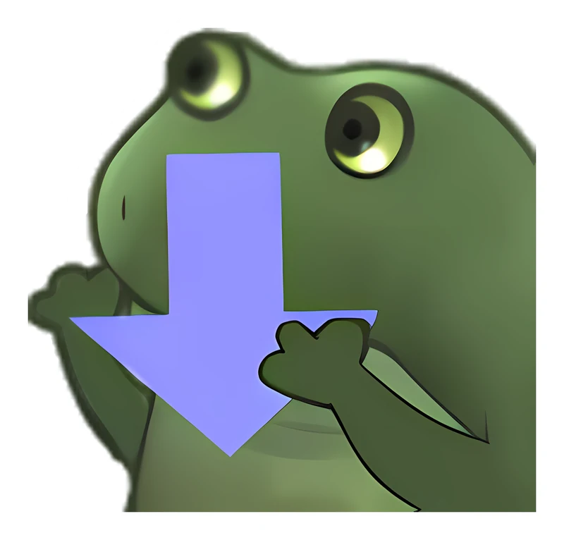 Bufo Downvote sticker