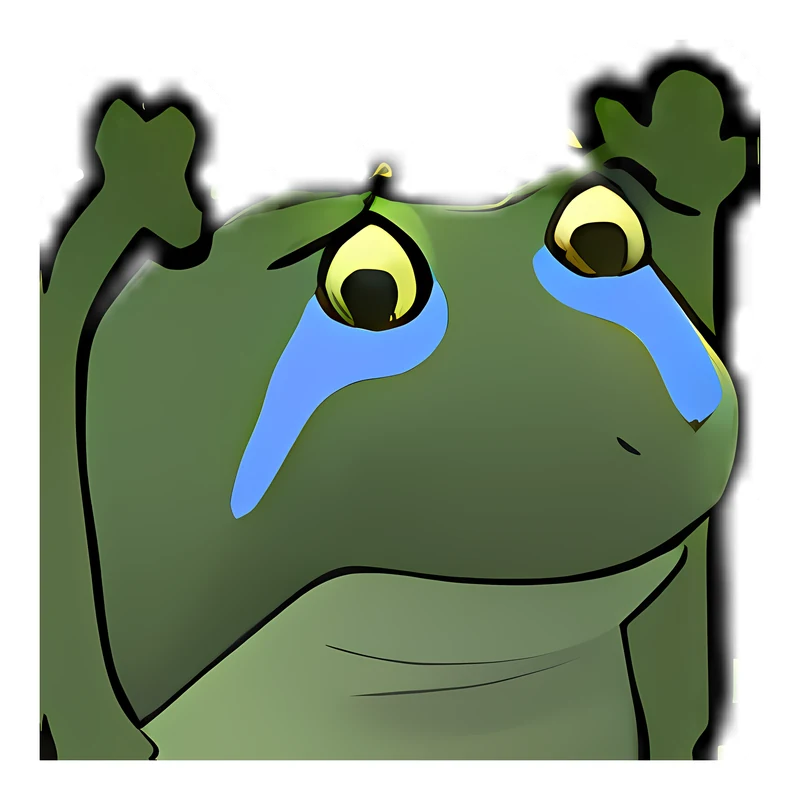 Bufo Excited But Sad sticker