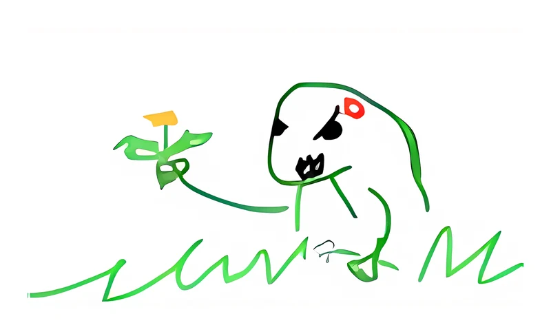 Bufo Frustrated With Flower sticker