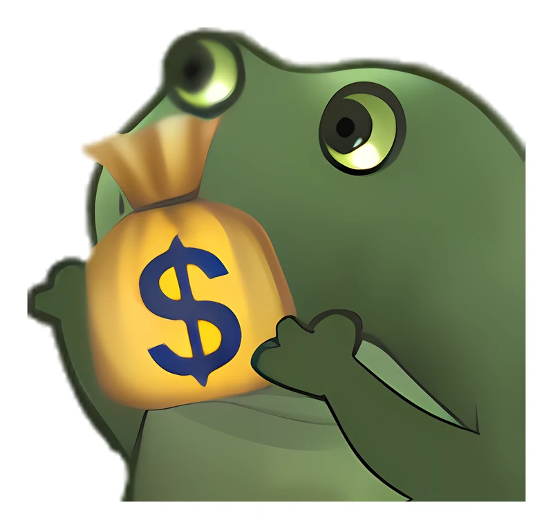Bufo Give Money sticker