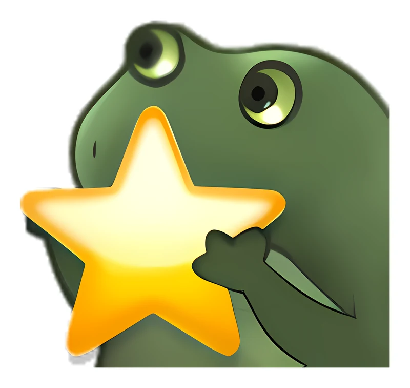 Bufo Gives Star sticker