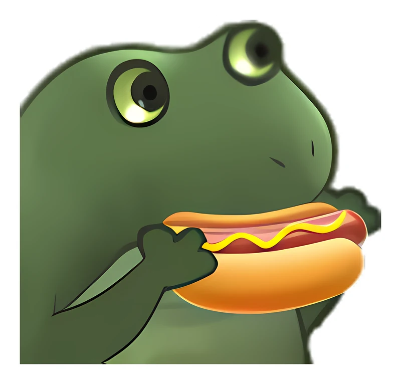Bufo Gives You A Hotdog sticker