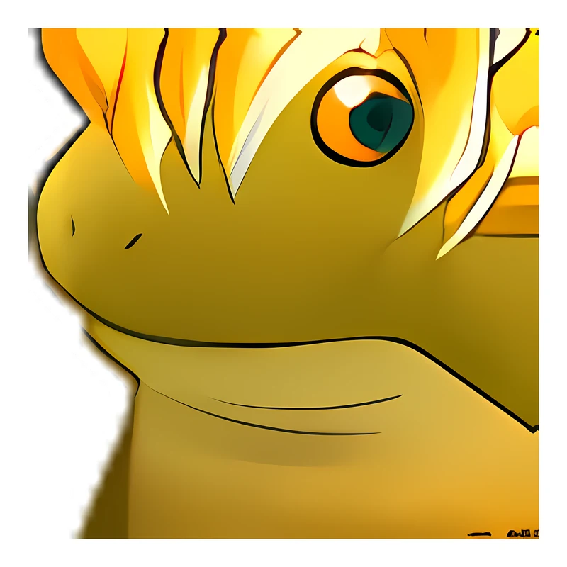 Bufo Goes Super Saiyan sticker