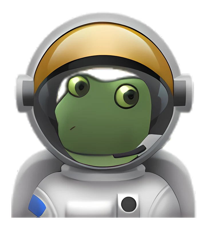 Bufo Goes To Space sticker